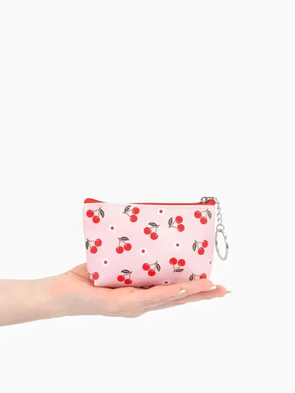 Кошелёк маленький &laquo;Вишня&raquo;, монетница на молнии, 10.5&times;2.5&times;8 см, МИКС