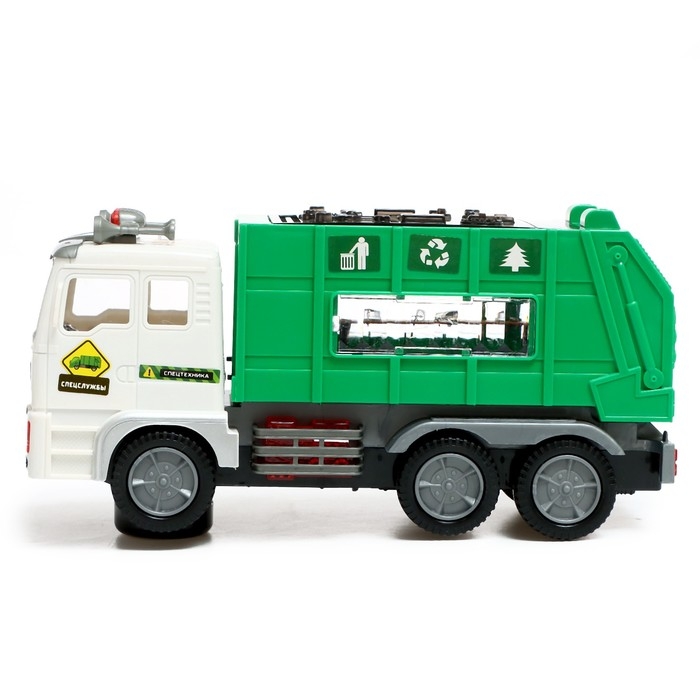 Машина «Мусоровоз», световые и звуковые эффекты, работает от батареек
