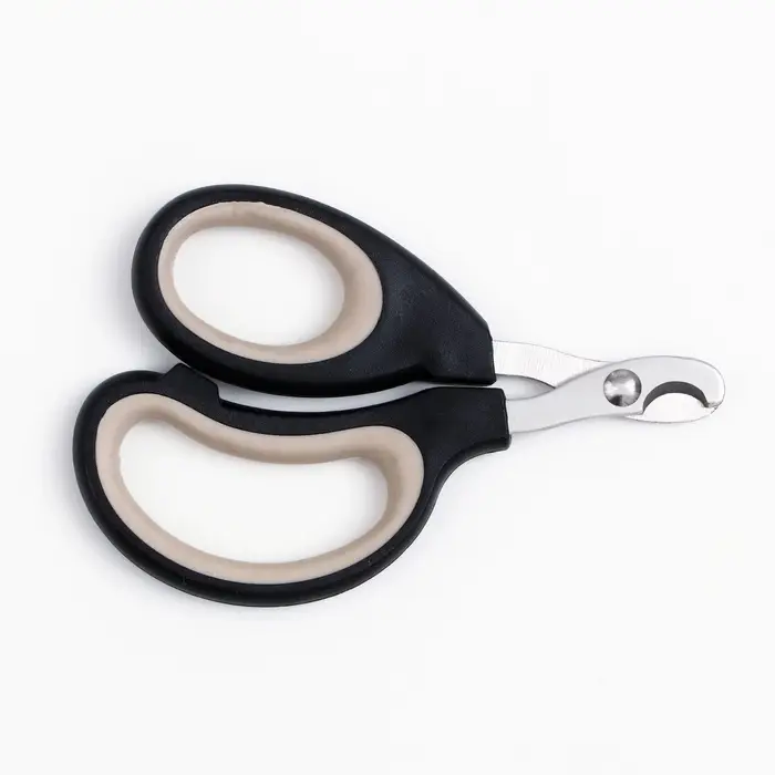 Ножницы-когтерезы &laquo;Пижон&raquo; Premium, с эргономичной ручкой, чёрные, бежевые