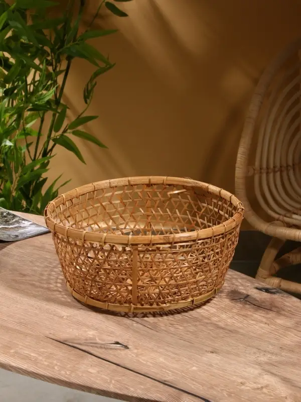 Корзина плетёная &laquo;Клоус&raquo;, 32&times;32&times;13 см, бамбук, светлая