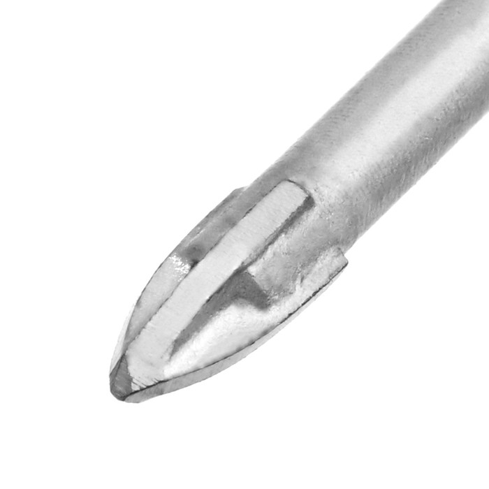 Сверло по керамике твердосплавное ТУНДРА, крестовый наконечник, шестигр. хвостовик, 4 мм Сверло по керамике твердосплавное ТУНДРА, крестовый наконечник, шестигр. хвостовик, 4 мм