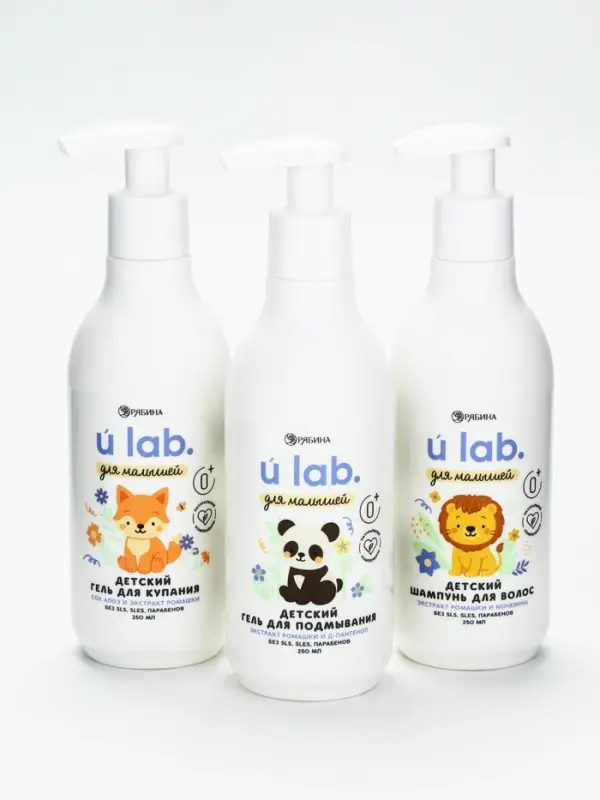 Детский гель для подмывания &laquo;Зверята&raquo;, с экстрактом ромашки, 250 мл, ULAB