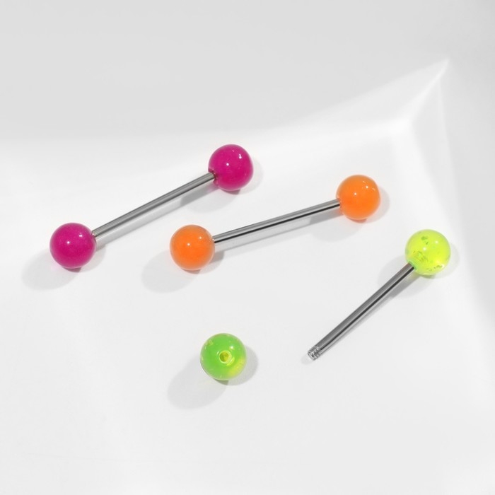 Пирсинг в язык «Шарики», L=1,9 см, цвет МИКС в серебре (набор 12 шт.) Пирсинг в язык «Шарики», L=1,9 см, цвет МИКС в серебре (набор 12 шт.)
