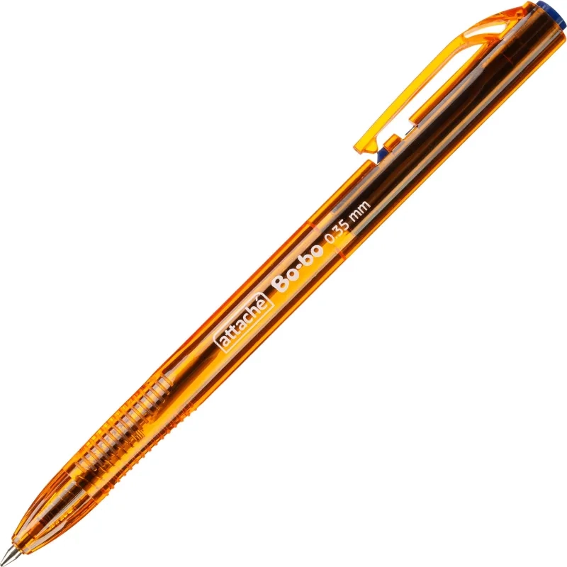 Ручка шариковая автоматическая Attache Bo-bo син,масл,0,35мм,оранж.к,Россия