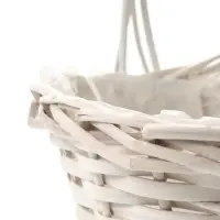 Корзина плетёная для хранения Mera, лоза, с ручкой, белая, набор 3 шт.