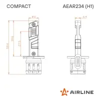 Лампа светодиод. H1 COMPACT, 23Вт, 5200Лм (2600Лм x 2), 6500К, 12В, кмпл. 2 шт.