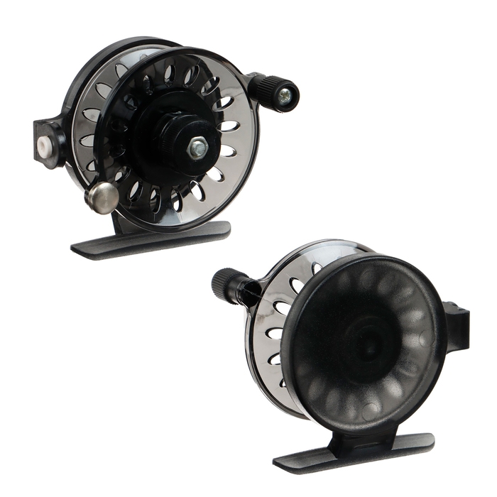 Катушка инерционная, пластик, диаметр 6 см, направляющая лески, цвет черный, 109A Катушка инерционная, пластик, диаметр 6 см, направляющая лески, цвет черный, 109A