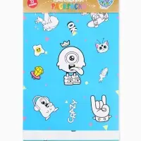 Наклейки детские, раскраска, 3 листа, А5 «Приколы»