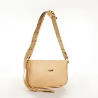 Сумка женская багет на молнии, 25&times;5&times;15 см, бежевая