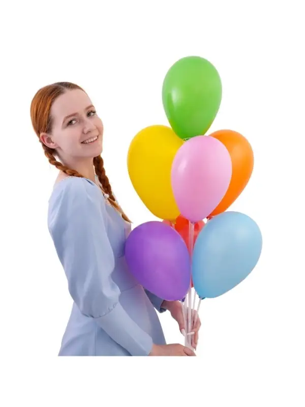 Воздушные шары латексные 7", пастель, 100 шт., МИКС