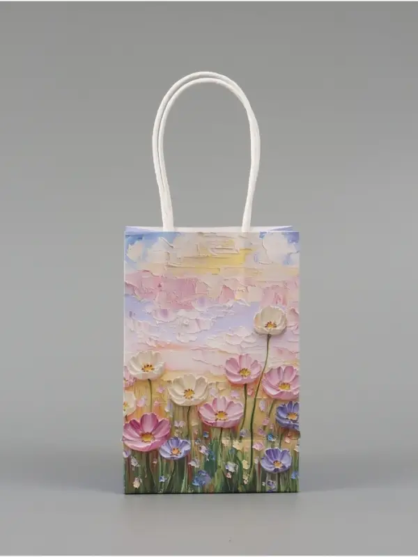 Пакет подарочный &laquo;Нежные цветы&raquo;,10 х 15 х 6 см