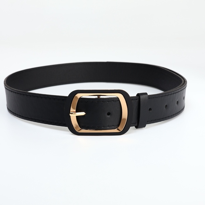 Ремень женский, ширина 2,9 см, пряжка металл, цвет чёрный Ремень женский, ширина 2,9 см, пряжка металл, цвет чёрный