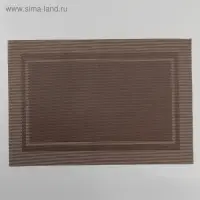 Салфетка сервировочная на стол Доляна &laquo;Окно&raquo;, 45&times;30 см, светло-коричневая