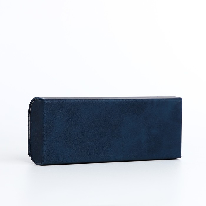 Футляр для очков на хлопушке, длина 15,6 см, цвет синий Футляр для очков на хлопушке, длина 15,6 см, цвет синий