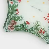 Блюдо сервировочное звезда "Еловые ветки" 19,5 см Блюдо сервировочное звезда "Еловые ветки" 19,5 см
