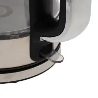 Чайник электрический RED SOLUTION G104, 1.7 л, 2200 Вт, стекло, съёмная крышка, серый