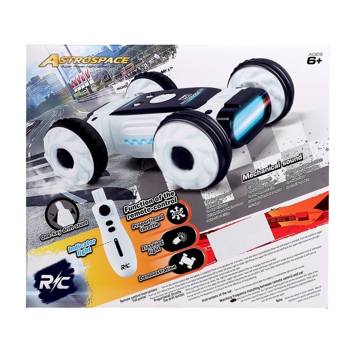 Машинка перевертыш «Техно», радиоуправляемая, дрифт, аккумулятор, на пульте управления, цвет белый Машинка перевертыш «Техно», радиоуправляемая, дрифт, аккумулятор, на пульте управления, цвет белый