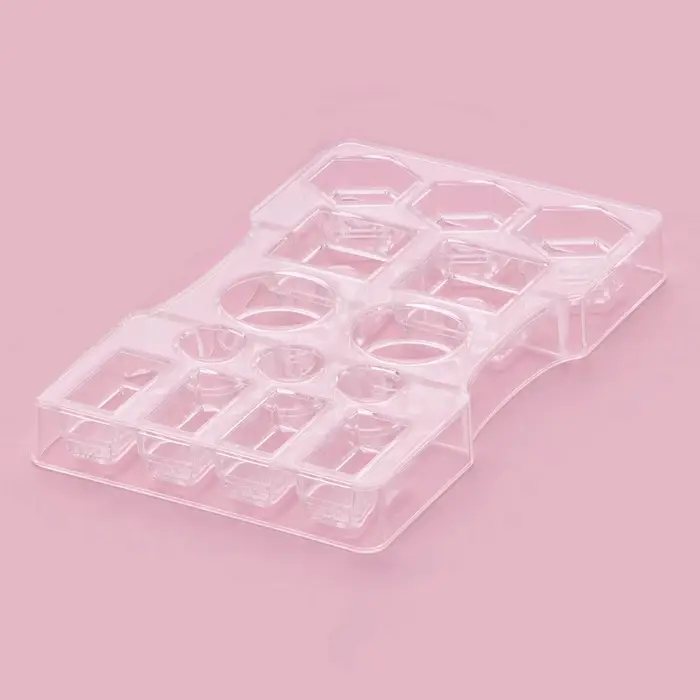 Форма для конфет и шоколада &laquo;Ассорти&raquo;, пластик, 14 ячеек, 20&times;12&times;2.5 см, прозрачная