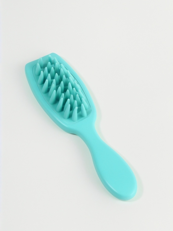 Расческа с круп зубьями 21*5,7*4см силикон голуб пакет QF Расческа с круп зубьями 21*5,7*4см силикон голуб пакет QF