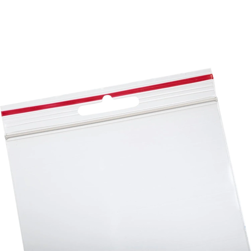 Пакет с замком (Zip Lock) с европодвесом 10 х 17 см, 60 мкм, 100 шт/уп