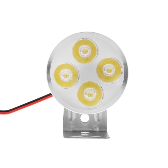Фара cветодиодная для мототехники, 4 LED, IP65, 4.5 Вт, направленный свет Фара cветодиодная для мототехники, 4 LED, IP65, 4.5 Вт, направленный свет