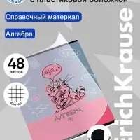 Тетрадь 48 листов в клетку &laquo;Алгебра: Котоформулы&raquo; ErichKrause, с пластиковой обложкой