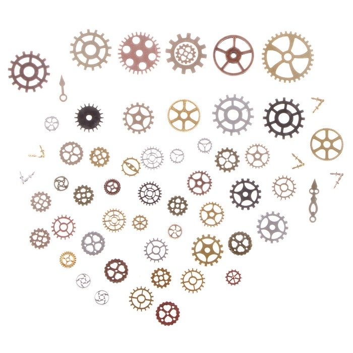 Декор для творчества «Античные шестерни» вес 50 г, размер 1 шт. — 0,5-3 см Декор для творчества «Античные шестерни» вес 50 г, размер 1 шт. — 0,5-3 см