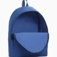 Рюкзак школьный на молнии, с карманом, размер 27&times;11&times;37 см, синий