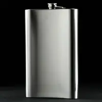 Фляжка ГИГАНТ «Хватит надолго», 1920 мл, серебристая Фляжка ГИГАНТ «Хватит надолго», 1920 мл, серебристая