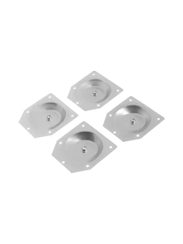 Крепления для мебельных ножек CAPPIO, 100&times;100 мм с закладной гайкой М8, угол14*, 4 шт.