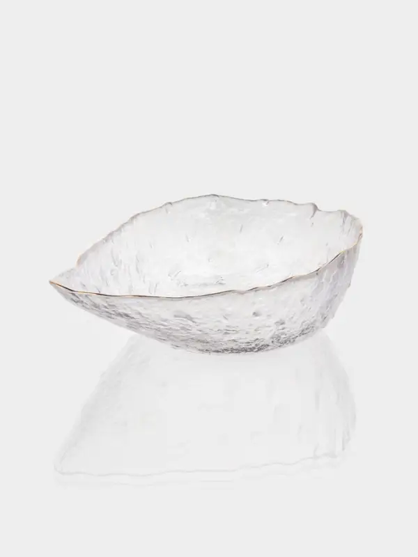 Салатник &laquo;Ракушка&raquo;, 930 мл, 23.5&times;17.5&times;7 см, фигурный, стекло, прозрачный