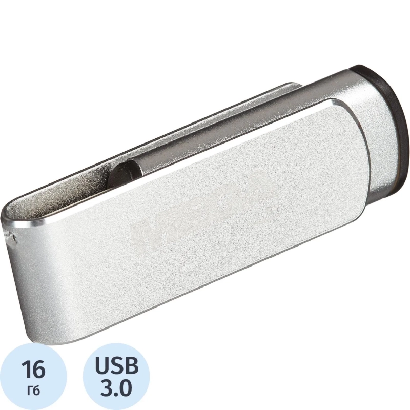 Флеш-память Promega Jet 16GB USB3.0 серебро, металл, под лого NTU388U3016GB