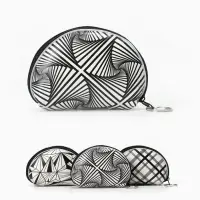 Кошелёк-монетница на молнии 9.5&times;3&times;7.5 см, с монохромным принтом, МИКС