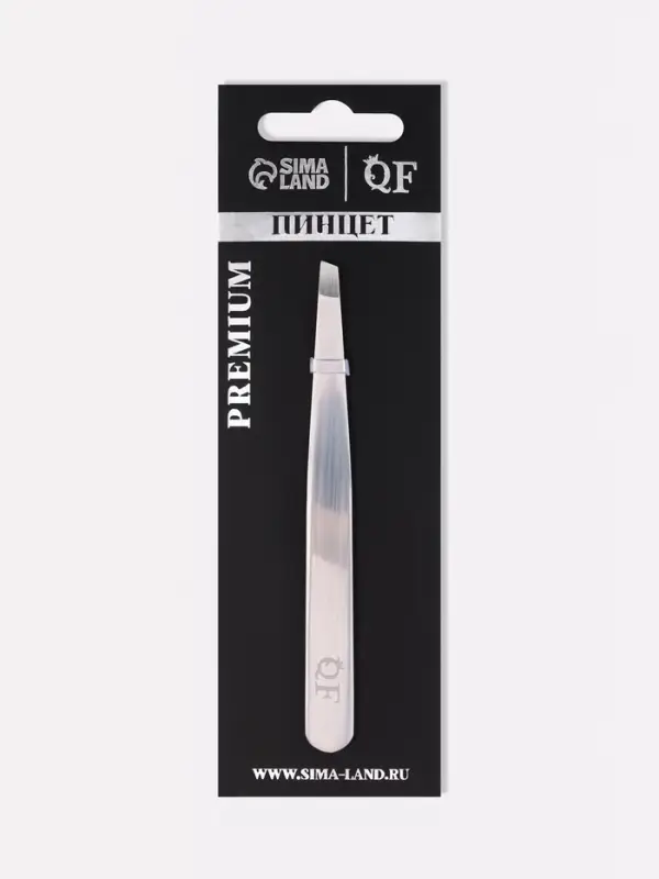 Пинцет для бровей профессиональный, скошенный, широкий, 9.6 см