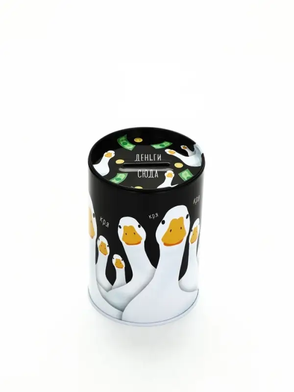 Копилка для денег &laquo;Банка. Кря&raquo;, металл, 8&times;12 см