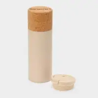 Бутылка для воды Magistro Cork, c элементами пробки, 450 мл, 7&times;7&times;23 см, пластик, бежевая