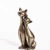 Фигурка декоративная &laquo;Кот и кошка&raquo;, металл, 2&times;1.4&times;4.3 см
