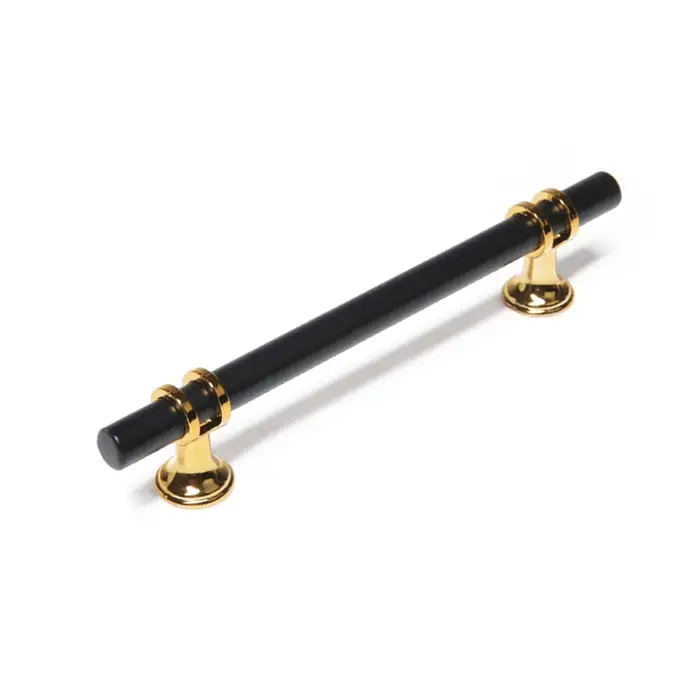 Ручка-рейлинг CAPPIO RSC003, м/о 128 мм, d=12 мм, цвет черный с золотом