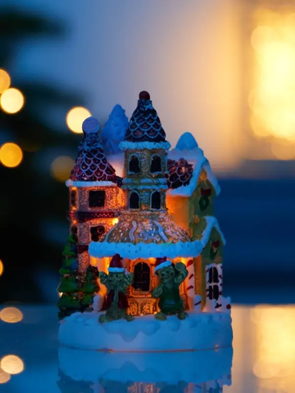 Фигура светодиодная  Фигура светодиодная "Пряничный замок" 10х7 см, 4 LED, LR41x3 (в компл), Т/БЕЛЫЙ