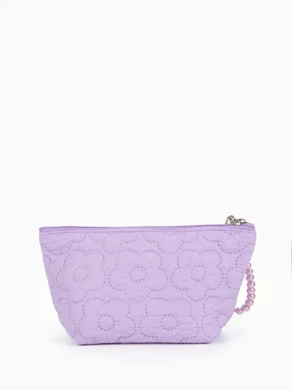 Косметичка дор Цветок 22*6*16, отд на молнии, сиреневый