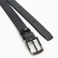 Ремень мужской, ширина 4 см, винт, пряжка металл, чёрный