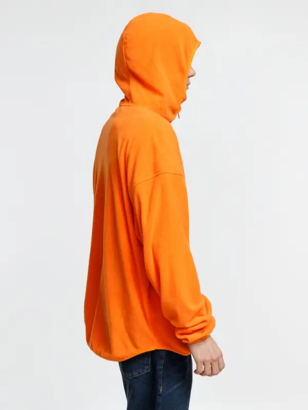 Анорак флисовый унисекс Fliska, оранжевый, размер M/L Анорак флисовый унисекс Fliska, оранжевый, размер M/L