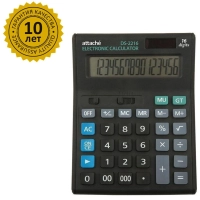 Калькулятор настольный ПОЛНОРАЗМЕРНЫЙ Attache 16 разр., черный