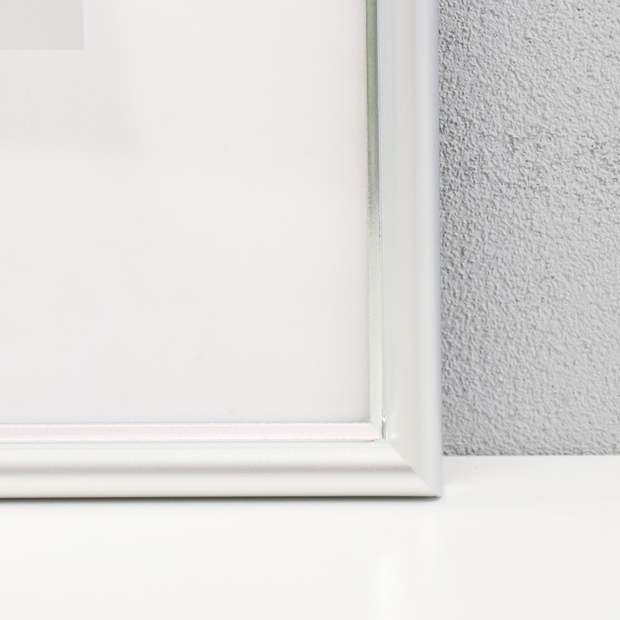Фоторамка пластик Фоторамка пластик "МИРАМ" 30х40 см 421 серебро (пластиковый экран)