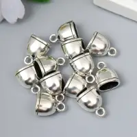 Концевик металл для творчества "Купол 1 линия" серебро G160B641 1,4х1,1 см Концевик металл для творчества "Купол 1 линия" серебро G160B641 1,4х1,1 см