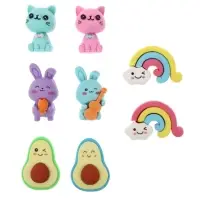 Набор фигурных ластиков, 7 штук, МИКС