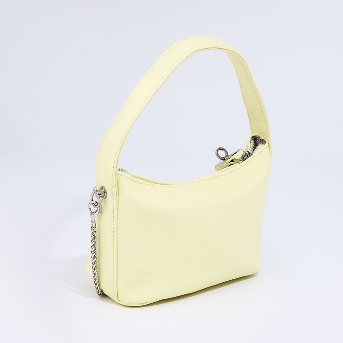 Сумка-багет на молнии, цепочка, цвет жёлтый Сумка-багет на молнии, цепочка, цвет жёлтый