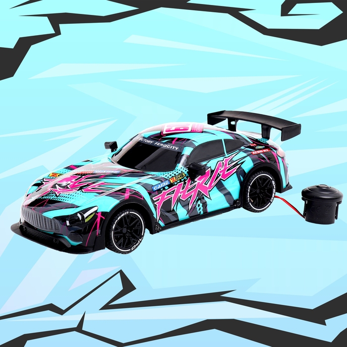 Машина радиоуправляемая Perfect, световые эффекты, работает от батареек, цвет бирюзовый Машина радиоуправляемая Perfect, световые эффекты, работает от батареек, цвет бирюзовый