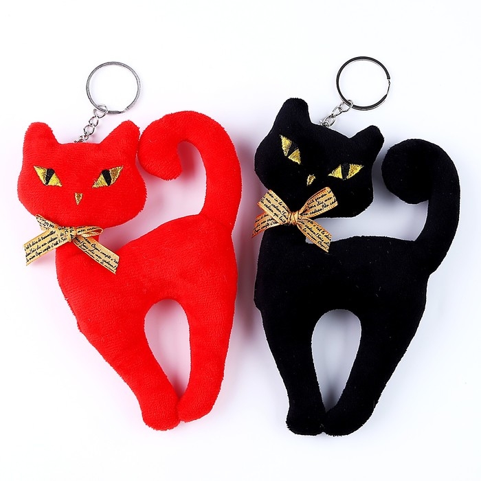 Мягкая игрушка &laquo;Кошечка&raquo;, на брелоке, 16 см, цвета МИКС