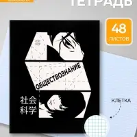 Предметная тетрадь по обществознанию Calligrata &laquo;Комикс Аниме&raquo;, 48 листов, в клетку, со справочным материалом, обложка из мелованного картона